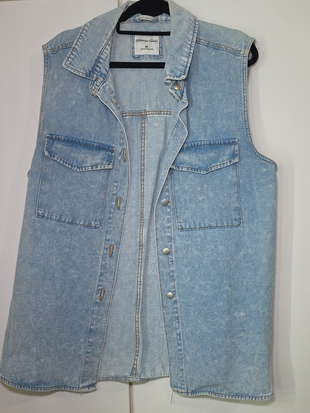 Highway Jeans Light Blue Denim Vest - Sleeveless Jean Jacket